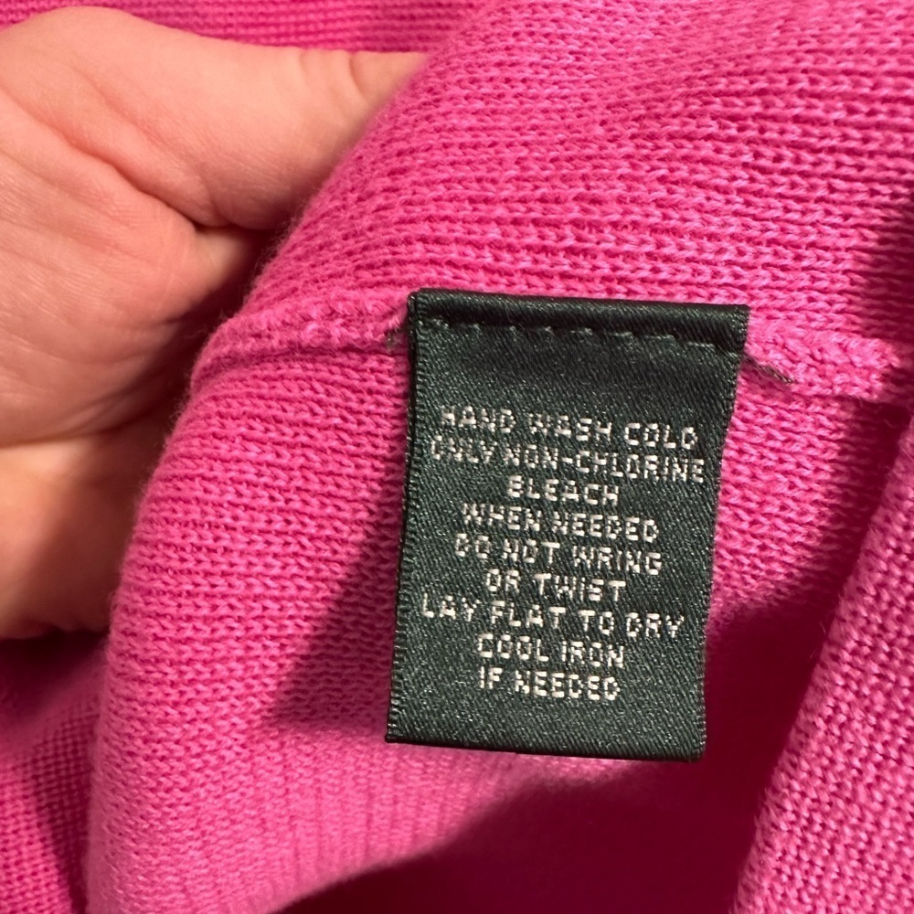 Ralph Lauren Tops | RI Pink Knit
Zipper Jacket | Color: Pink size L petite - Picture 6 of 10